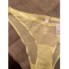 Auden Women's Size Large Yellow See Through Lace Cheeky Underwear