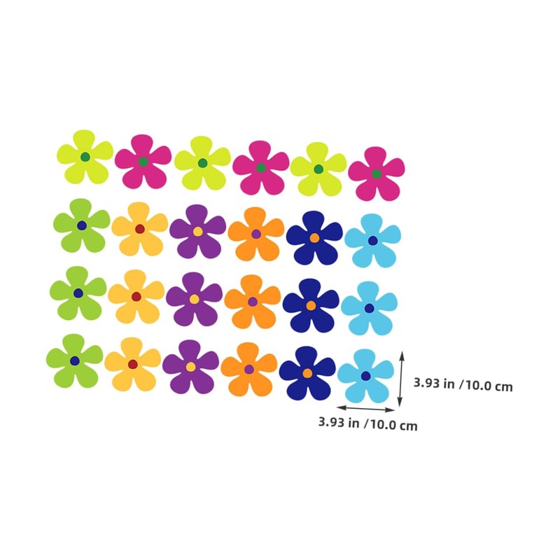Kisangel 24Pcs Magnetic Flower Stickers for Car Fridge Cute DIY