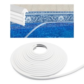 Swimming Pool Beaded Liners Lock 120'ft, Pool Liner Lock for Above-Ground & In-Ground (White)