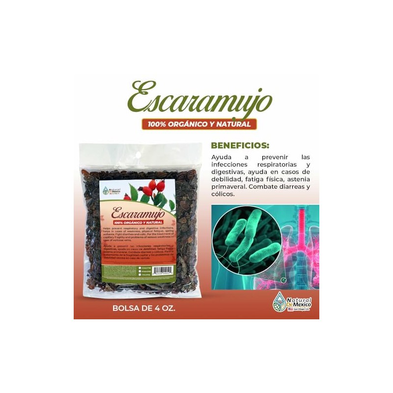 Natural de Mexico Escaramujo 4 onzas Te Tea 4 Oz.