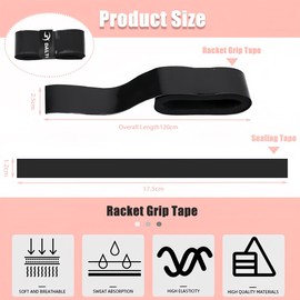 SIRLOMU 7 PCS Non-slip Overgrip for Tennis, Badminton, Squash Rackets (Grip Tape)