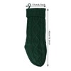 aoozleny Cable Knit Christmas Hanging Stockings Solid Color,2 PCS (Green)