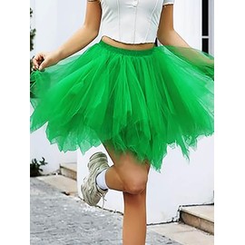 Firuilo Layered Tutu Skirt Dance Tutu Skirts Tulle Tutu Skirts Ballet Tutu Skirts Festival Tutu Costume for Women A-Green