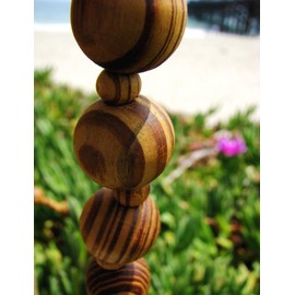 Super Jumbo Holy Mix Beads sanctified Rosary Natural Wood Chain Jesus Cross XL Large 42" Inches Wall Rosario
