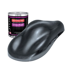 Restoration Shop - Gunmetal Grey Metallic Acrylic Urethane Auto Paint - Quart Paint Color Only - Professional Single Stage High Gloss Automotive, Car, Truck Coating, 2.8 VOC