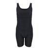Aquarti Women's Swimming Costume with Leg Closed Back, Black /