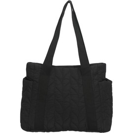 Hynes Eagle Handbag Women's Buffer Tote Bag Large Shopper Bag Quilted Shoulder Bag Laptop Bag Teacher Bag Shoulder Bag Office Bag for Travel, Fitness, Work, black