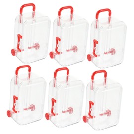 12pcs Suitcase Candy Box Ornament Toy Boxes Mini Suitcase Decor Wedding Treats Container Miniature Suitcase Bridal Shower Decorations Dessert Boxes Pastry Boxes Red