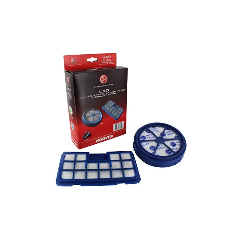 Hoover Original 35600936 U60 Set Filter, Kunststoff, weiß
