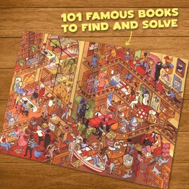 Big Potato Riddle Pics Mayhem in the Library: Book Edition - Travel Trivia Game, Great for Families, Adults and Kids, 101 Riddles to find and solve, Gifts for Book Lovers