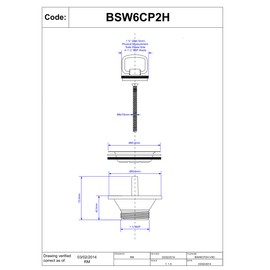McAlpine 1 1.5" BSP Centre Pin Belfast Sink Waste BSW6CP2H