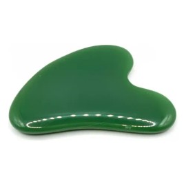 Guasha De Cuarzo Verde Masaje Facial Y Drenaje Linfático                                                                                              