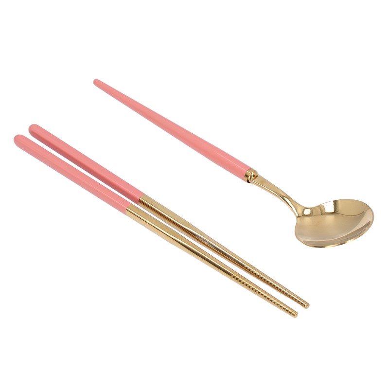 Stainless Steel Flatware Set Reusable Utensils Set Student Cutlery Storage