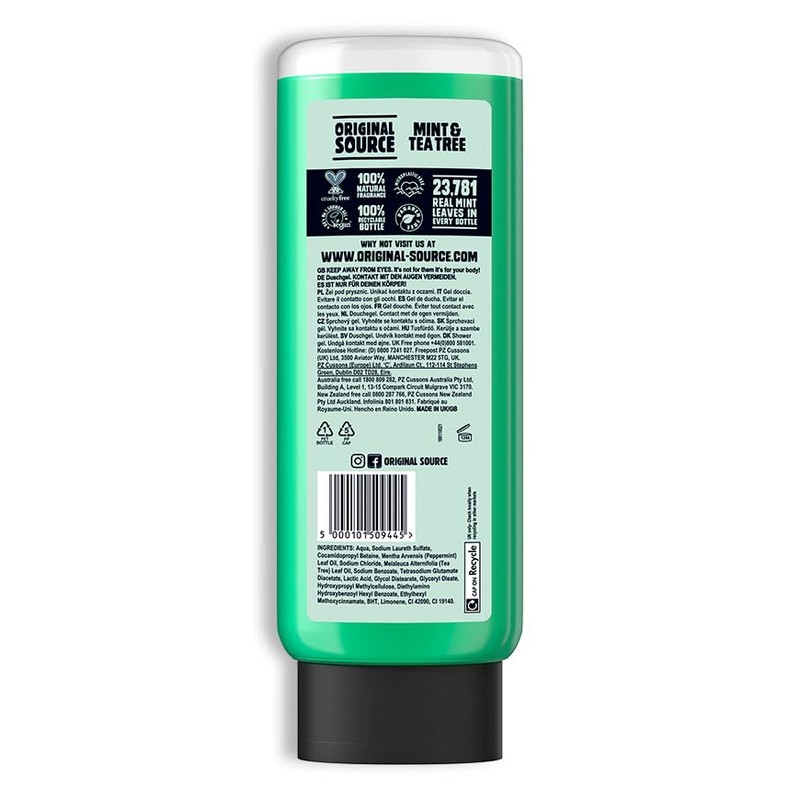 Original Source Mint & Tea Tree Shower Gel, 100 Percent