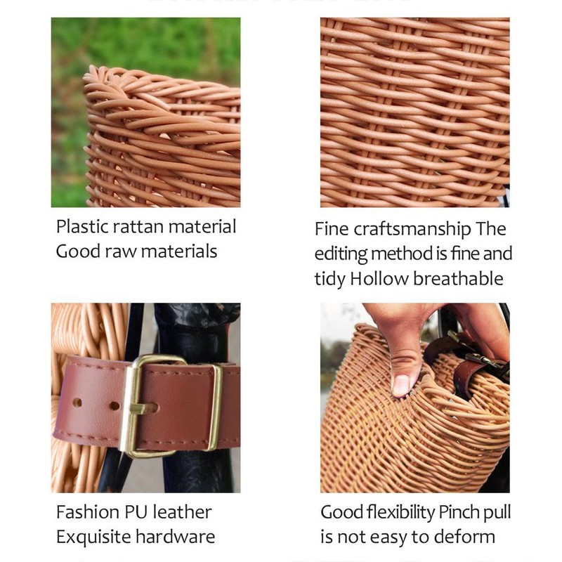 Children s Bike Basket Kids Front Handlebar Basket Plastic Rattan