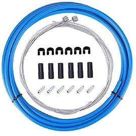 BlueSunshine Bike Bicycle Brake Cable and Housing Set - Basic Brake Cable Replacement Kit for Your Bike, Cable housing 5mm (Blue)