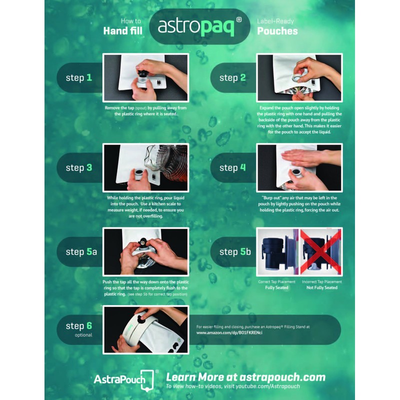 Astrapouch 750mL Black Wine Pouches (12 pack) - Eco-Friendly Wine