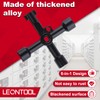 LEONTOOL Cross Key Wrench, 2-Piece Electric Cabinet Key, Universal Multi-functional
