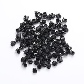 Paquete de 100 mini pinzas de plástico para el pelo, pinzas pequeñas para niñas y mujeres, regalos (1 cm negro)