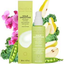 Pacifica Beauty Kale Smoothie Refining Lotion Face Moisturizer Serum Assists Redness, Pores, Textures, Tone Supergreens, Kale, Aloe, Niacinamide, Green Pea, Vitamin C + E Hydration, Vegan