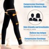 CACASO Compression Stockings for Women & Men, Thigh High Footless
