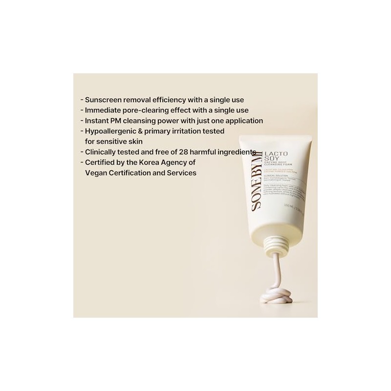 SOME BY MI Lactosoy Enzyme Deep Cleansing Foam, 100 ml