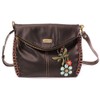 CHALA Charming Crossbody Bag with Zipper Flap Top and Metal