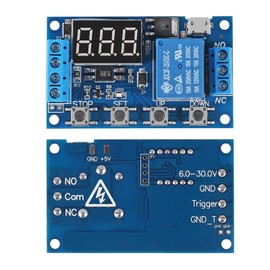 Juzitao 4pcs DC 6-30V Timer Relay Programmable Delay Relay Module Cycle Timer with LCD Display / 5V Micro USB, Smart Home Controller