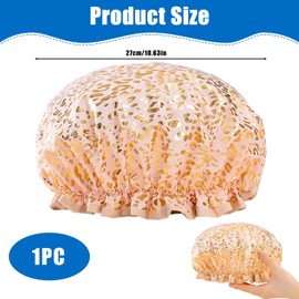 tiyiyok Women's Shower Cap, Elastic Shower Cap, Waterproof and Reusable Shower Cap, Hair Cap for the Night, Bath Accessories, Suitable for All Types of Long Hair