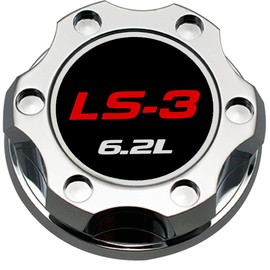 VMS RACING CHROME OIL CAP LS3 6.2L in Billet Aluminum Compatible with Chevy Corvette C6 LS3 V8 Engines 08-13 2008-2013
