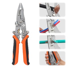 Wire Stripper Tool, Multifunction Wire Strippers Electrical, Wire Cutter Wire Crimper, Wire Crimping Tool, Adjustable AWG 6-16 Wire Stripping Tool, Wire Stripper for Electrical Cable Cutting (1 PC)