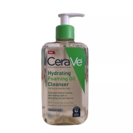 CeraVe Hydrating Foaming Oil Cleanser Hyaluronic Acid and Ceramides Dry Skin 8oz