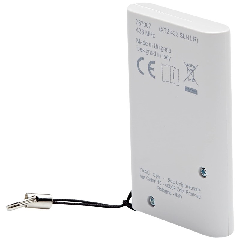 Faac 787007 XT2 433 SLH 2-Kanal-Sender, Fernsteuerung, Gate-Automation, 433 MHz,