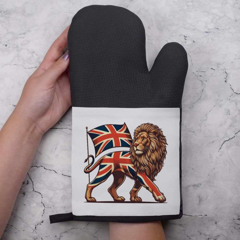 Azeeda Lion with Union Jack Oven Glove / Mitt (OG00049599)