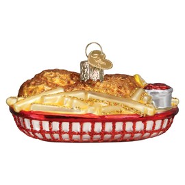 Old World Christmas Chicken Basket Glass Blown Ornament for Christmas Tree