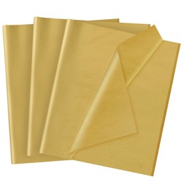 50 Sheets Gold Tissue Paper for Gift Bags - 14 x 20 Inches Recyclable Gold Wrapping Paper for Weddings Birthday DIY Project Christmas Gift Wrapping Crafts Decor