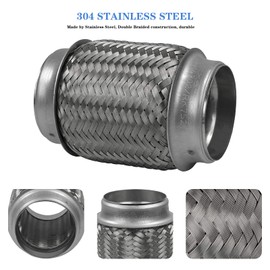 RP Remarkable Power, RK7521-3 x 6" Heavy Duty Stainless Steel Exhaust Flex Pipe, 2 Pack