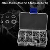 200PCS Stainless Steel Lock Flat Washer,FS010113 Spring Washer Assortment,M5 M6