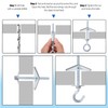 Glarks 30pcs 3 Styles M4 M6 Toggle Bolts Toggle Anchors