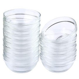 Maredash Mini Bowls 4 Inch Glass Bowls for Kitchen Prep, Dessert, Dips, and Candy Dishes ,4oz Stackable Dishware safe ,Set of 16 (combination)