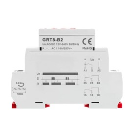 GEYA Delay Off Single Function Time Relay 2 Outputs 16A Electronic Power Off Timer Delay Relay(GRT8-B2,AC/DC12V-240V)