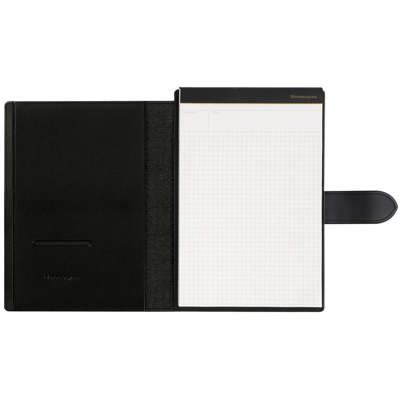 Maruman Mnemosyne Notepad with Cover and Eraser, A5, Black MNP-05
