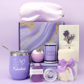 Regalos Para Mujer Cumpleaos, Canasta de SPA Relajante para Mujer, Caja de Regalos para Mejorar Pronto, Cestas De Regalos Para El Da De La Madre,...  