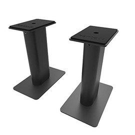 Kanto SP9 9" Speaker Stands | Designed for 3" to 4" Desktop and Bookshelf Speakers | Reduced Vibration | Heavy Steel with Foam Padding | 30Â° Rotating Top Plate | Hidden Cable Design | Black | Pair