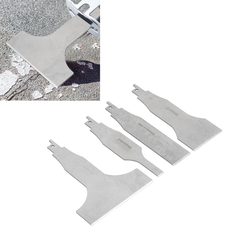 4PCS Reciprocating Saw Scraper Blade Multifunctional Stainless Steel Tile Cleaning