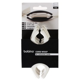 obino Cord Wrap - Large - 3 Piece Pack - White - Stylish Cable and Wire Management / Organizer