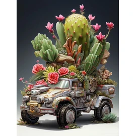 Miyahomy - Kits de pintura de diamantes de cactus para adultos, cactus y flores con un fantástico kit de pintura de arte de diamante para principiantes, manualidades y manualidades para decoración del