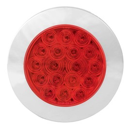 Grand General 4 Inches Fleet Red/Red 18 LED Surface Mount w/Bezel, 3 Wires