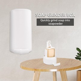 Mesen Soap Grinder for Bar Soap Dispenser Wall-Mount, No-Drill Soap Shaver and Dispenser, Manual Soap Grinder, Leakproof for Bar Soap Grinder for Hand Washing, for Bathroom, Kitchen, and Travel Use