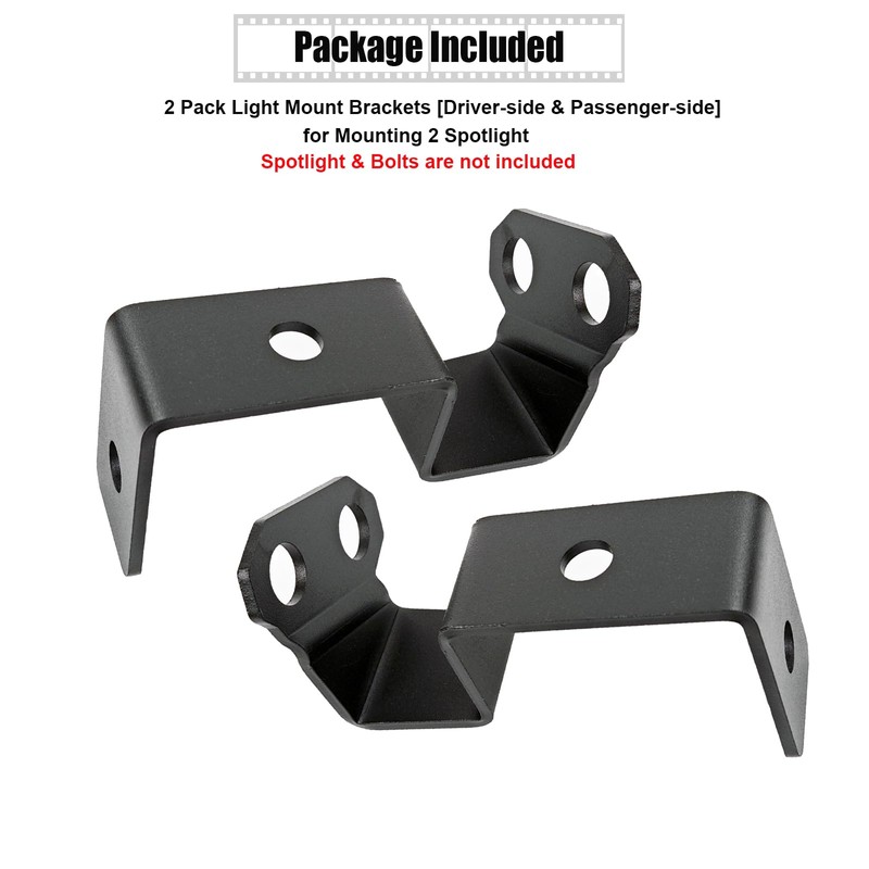 DarSeity 1 Pair RZR A-Pillar Light Mounting Bracket, Rust Proof